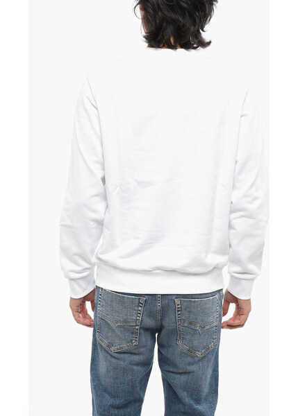 Bluze de trening Diesel Crew Neck Gir Brushed Cotton Sweatshirt White Barbati (BM 19096076) 2