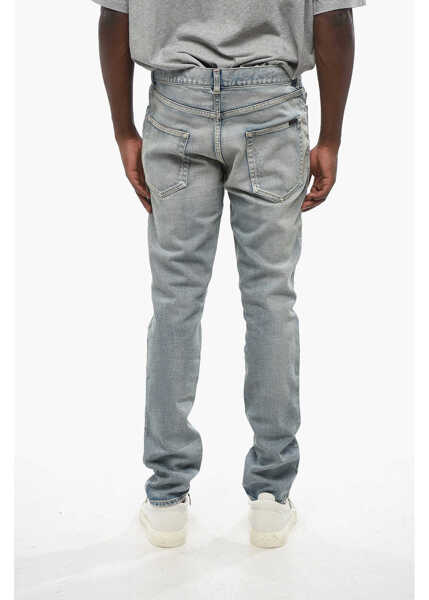 Blugi drepti Saint Laurent Vintage Effect Stretch Denim Jeans 17Cm Blue Barbati (BM 19096082) 2