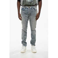 Blugi drepti Vintage Effect Stretch Denim Jeans 17Cm Barbati