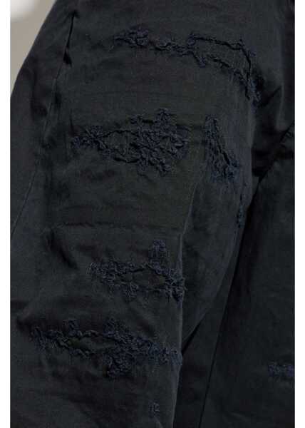 Pantaloni casual DSQUARED2 Wide Leg Cotton Twill Pants Blue Barbati (BM 19096085) 5