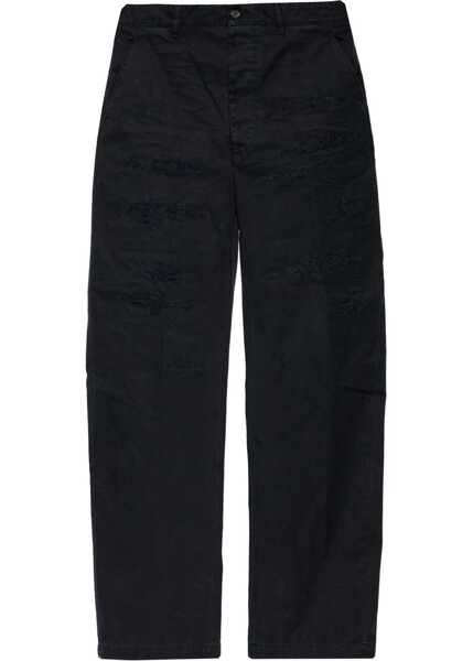 Pantaloni casual DSQUARED2 Wide Leg Cotton Twill Pants Blue Barbati (BM 19096085) 1