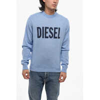 Pulovere Cashmere Blend Crew Neck Sweater With Jacquard Logo Barbati