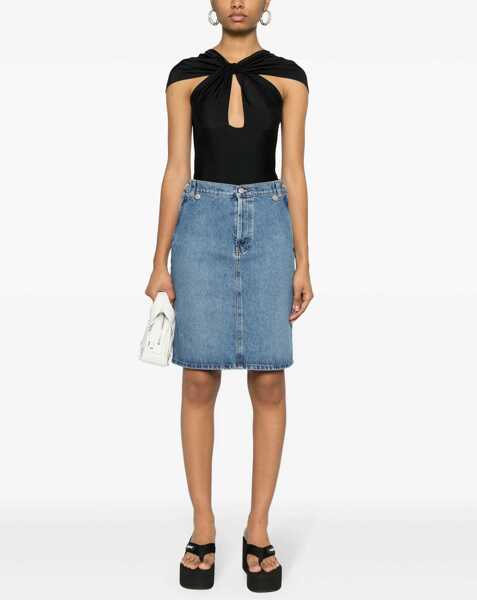 Fuste casual COPERNI Denim Skirt With Logoed Buttons Blue Femei (BM 19096112) 2