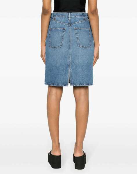 Fuste casual COPERNI Denim Skirt With Logoed Buttons Blue Femei (BM 19096112) 4