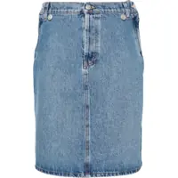 Fuste casual Denim Skirt With Logoed Buttons Femei