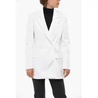 Sacouri Cotton Double Breatsed Blazer With Snap Buttons Femei