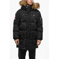 Jachete Padded Utility Jacket With Real Fur Trim Barbati