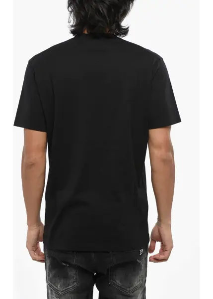 Tricouri DSQUARED2 Crew Neck Hotter Than Hell T-Shirt With Print Black Barbati (BM 19096190) 2