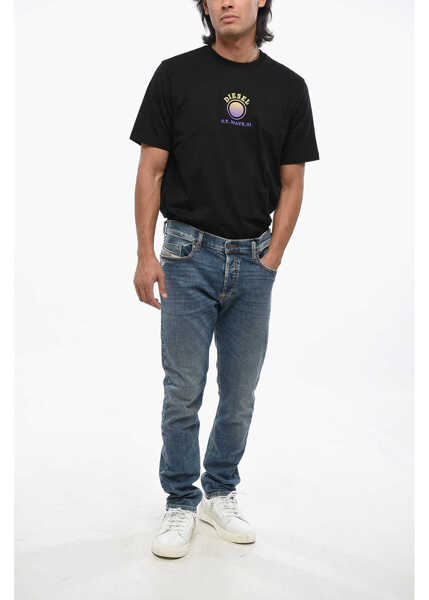 Blugi slim fit Diesel Skinny Fit Tepphar Denims With Belt Loops 15Cm Blue Barbati (BM 19096226) 4