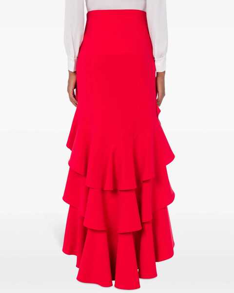 Fuste lungi Moschino Couture Asymmetrical Cut Flounced Maxi Skirt Red Femei (BM 19096265) 3