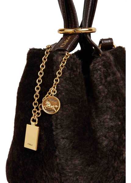 Genti de umar Chloe Shearling small Spin Tote Bag KOHL BROWN Femei (BM 19096412) 4
