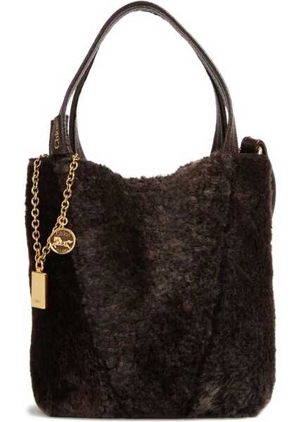 Genti de umar Chloe Shearling small Spin Tote Bag KOHL BROWN Femei (BM 19096412) 1