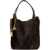 Chloe Shearling small Spin Tote Bag KOHL BROWN