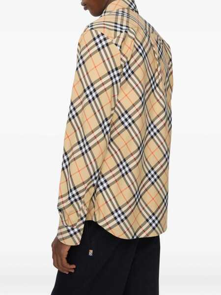 Camasi casual Burberry Roan Check Cotton Flannel Shirt SAND IP CHECK Barbati (BM 19096442) 2