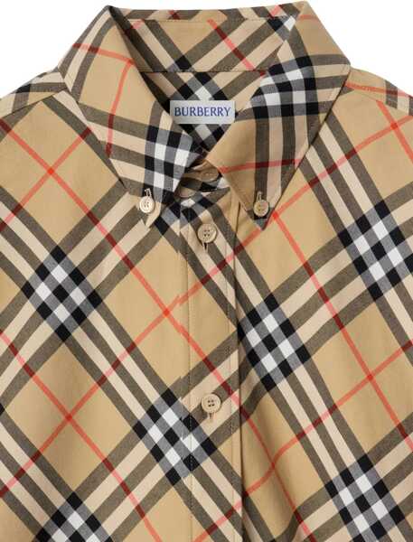 Camasi casual Burberry Roan Check Cotton Flannel Shirt SAND IP CHECK Barbati (BM 19096442) 3