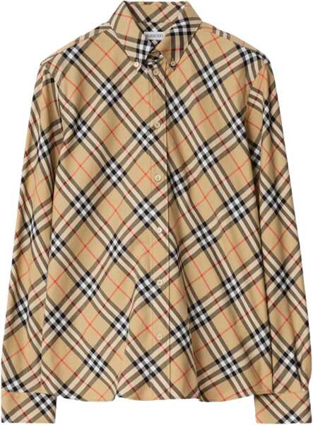 Camasi casual Burberry Roan Check Cotton Flannel Shirt SAND IP CHECK Barbati (BM 19096442) 1