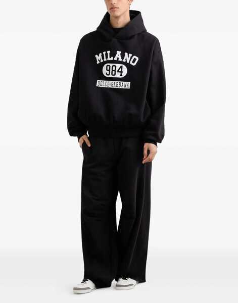 Bluze de trening Dolce & Gabbana Cotton Hoodie with print NERO Barbati (BM 19096502) 2