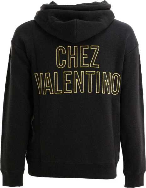 Bluze de trening Valentino Garavani Cotton Hoodie Panther 60 NERO/GIALLO Barbati (BM 19096514) 2