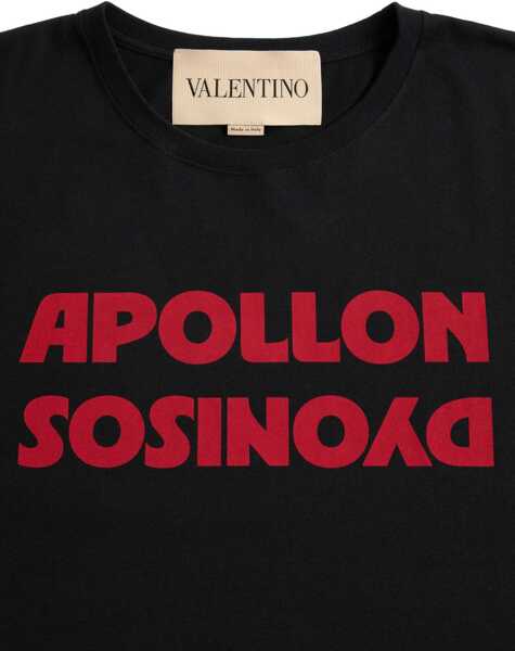 Tricouri Valentino Garavani Cotton T-shirt with Apollo Dyonisos graphic print NERO/ROSSO Barbati (BM 19096565) 5