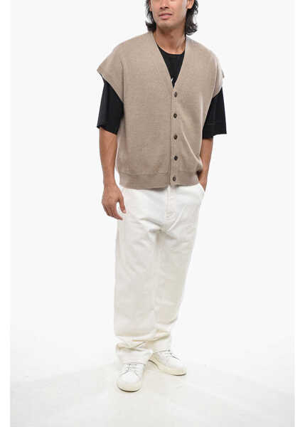 Cardigane Dior V-Neck Pure Cashmere Cardigan Beige Barbati (BM 19096736) 4