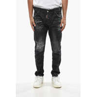 Blugi drepti Stretch Denim Sexy Twist Jeans With Paint Effect Details 17C Barbati