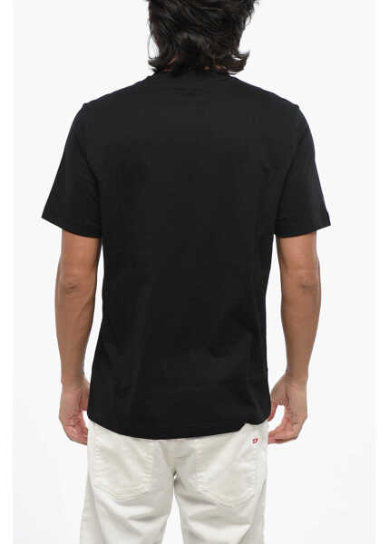 Tricouri Diesel Cotton Jersey T-Just-L3 Crew-Neck T-Shirt With Glossy Gel Lo Black Barbati (BM 19096754) 2