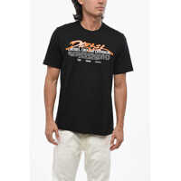 Tricouri Cotton Jersey T-Just-L3 Crew-Neck T-Shirt With Glossy Gel Lo Barbati