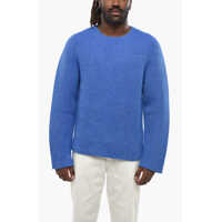 Pulovere Solid Color Wool Blend Crew-Neck Sweater Barbati