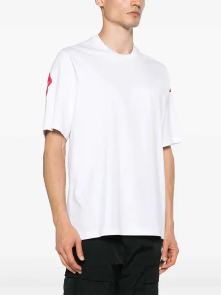Tricouri DSQUARED2 Crew Neck Cotton T-Shirt With Back Printed Logo White Barbati (BM 19096766) 4