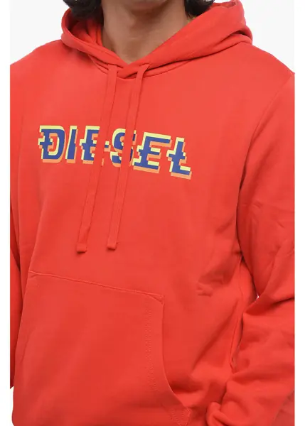 Bluze de trening Diesel Brushed Cotton Pixel Hoodie Red Barbati (BM 19096778) 3