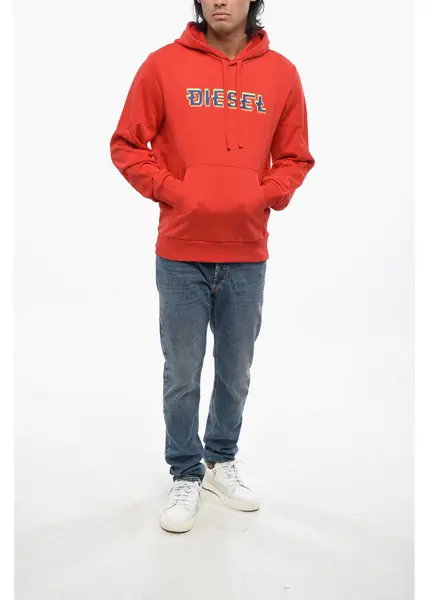 Bluze de trening Diesel Brushed Cotton Pixel Hoodie Red Barbati (BM 19096778) 4