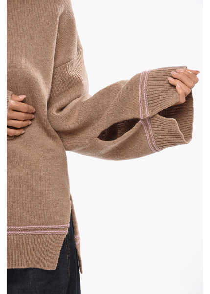 Cardigane Marni Virgin Wool Cardigan With Contrasting Buttons Brown Femei (BM 19096832) 3