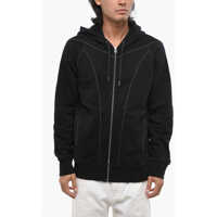 Bluze de trening Brushed Cotton Sweatshirt With Visible Stitching And Zip Clo Barbati