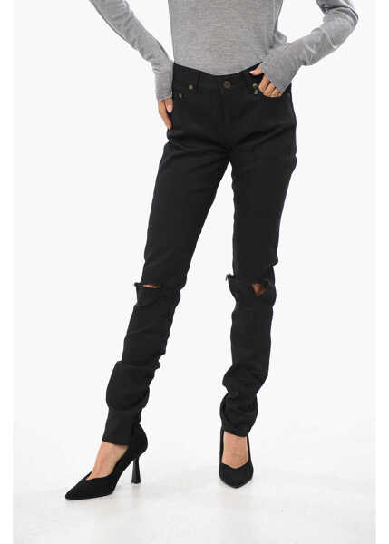 Blugi skinny Saint Laurent Dark Wash Slim Fit Jeans 15Cm Black Femei (BM 19097228) 1