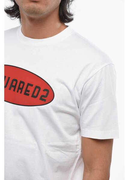 Tricouri DSQUARED2 Crew Neck High Voltage Cotton T-Shirt White Barbati (BM 19097522) 3