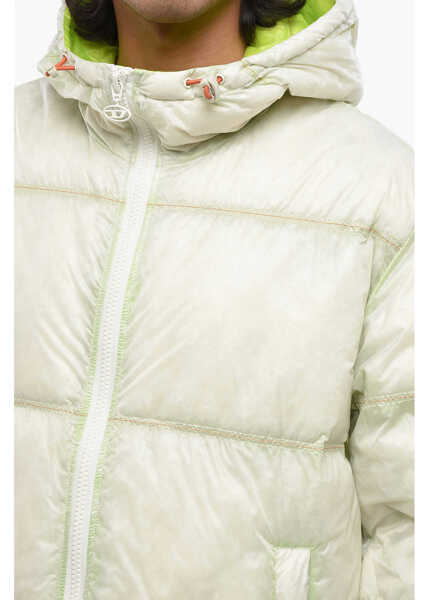Geci de iarna Diesel Red Tag Nylon Baskin Down Jacket With Hood White Barbati (BM 19097531) 3