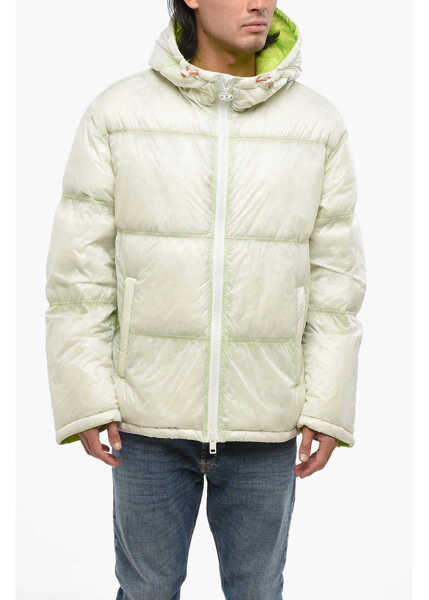 Geci de iarna Diesel Red Tag Nylon Baskin Down Jacket With Hood White Barbati (BM 19097531) 1