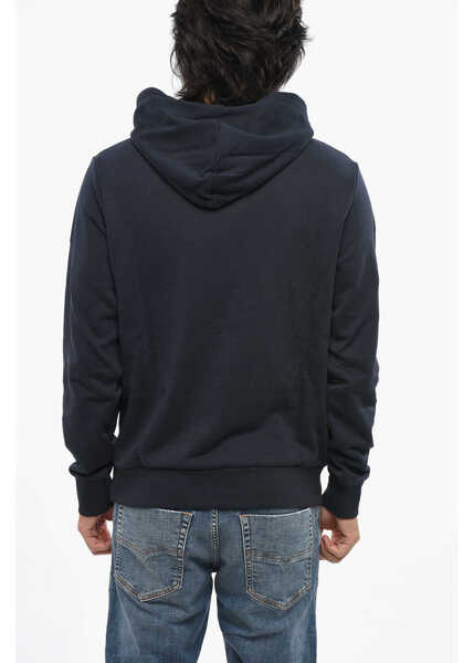 Bluze de trening Diesel Brushed Cotton Ginnout Hoodie With Printed Logo Blue Barbati (BM 19097540) 2