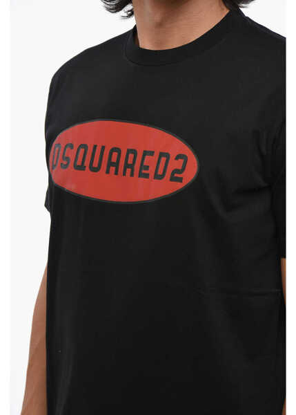 Tricouri DSQUARED2 Crew Neck High Voltage Cotton T-Shirt Black Barbati (BM 19097570) 3