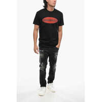 Tricouri DSQUARED2 pentru Barbati - Tricouri DSQUARED2 Crew Neck High Voltage Cotton T-Shirt Black Barbati (BM 19097570) - B-mall.ro