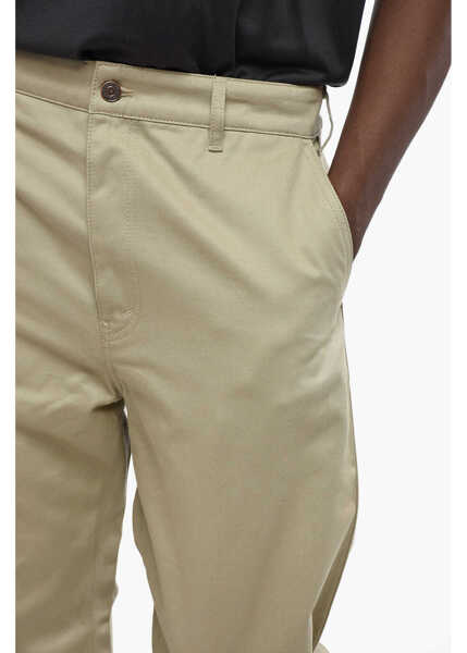 Pantaloni casual Cline Straight Leg Pants With Belt Loops Beige Barbati (BM 19097579) 3