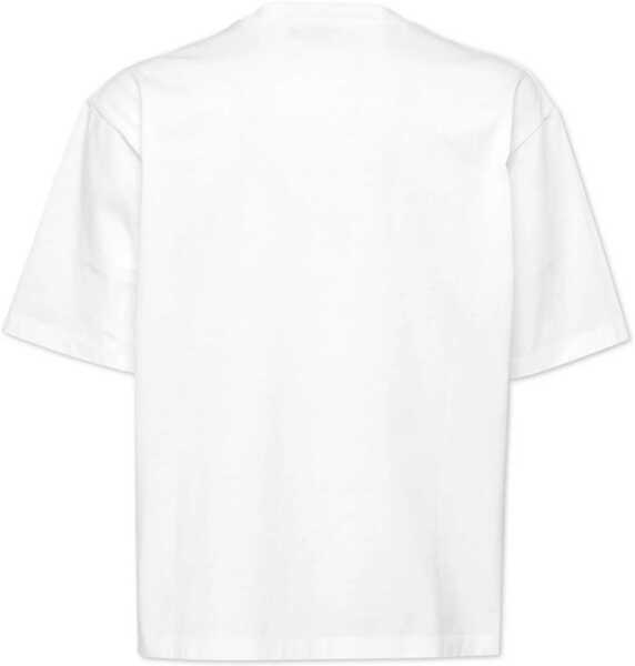 Tricouri DSQUARED2 Cotton Leke View Loose Fit T-Shirt White Barbati (BM 19097600) 2