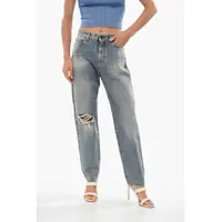Blugi skinny High Waist Slim Fit Distressed Jeans 16Cm Femei