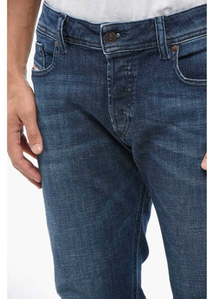 Blugi slim fit Diesel Stretch Cotton Troxer Skinny Fit Denims 15Cm Blue Barbati (BM 19099829) 3