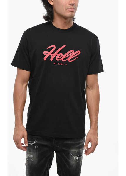 Tricouri DSQUARED2 Crew Neck Hell Cotton T-Shirt Black Barbati (BM 19099859) 1