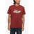 DSQUARED2 Solid Color Cool Fit Crew-Neck T-Shirt With Contrasting Prin Red