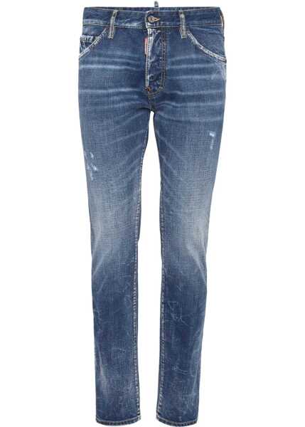 Blugi drepti DSQUARED2 Faded Effect Tapered Leg Cool Guy Jeans 16Cm Blue Barbati (BM 19099907) 1