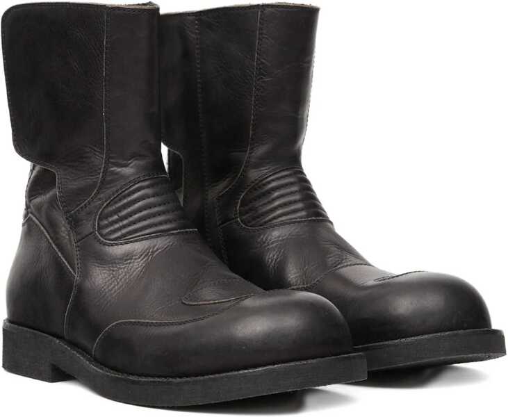 Ghete MM6 Maison Margiela Leather Biker Boot BLACK Barbati (BM 19100021) 2