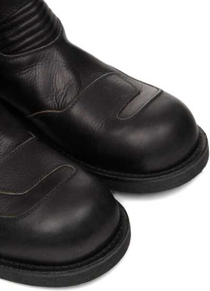 Ghete MM6 Maison Margiela Leather Biker Boot BLACK Barbati (BM 19100021) 4