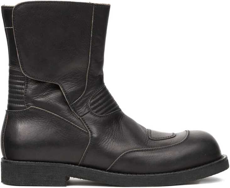 Ghete MM6 Maison Margiela Leather Biker Boot BLACK Barbati (BM 19100021) 1